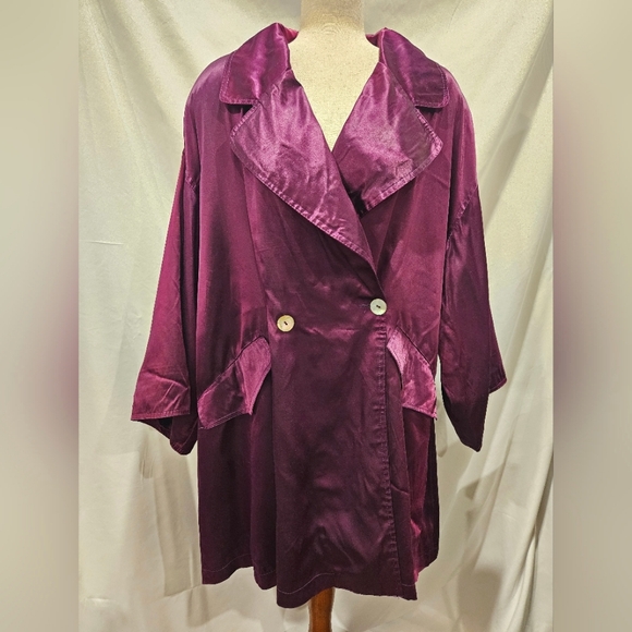 Source Unknown Jackets & Blazers - Purple Italian Sateen Coat